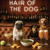 Hair of the Dog Pug 021 Ruff & Ready Funny Canine Art neon lights, bacon-woven flair, and egg murals