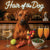 Hair of the Dog Rhodesian Ridgeback 002 Ruff & Ready Funny Canine Art neon lights, bacon-woven flair, and egg murals