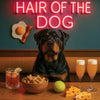 Hair of the Dog Rottweiler 002 Ruff & Ready Funny Canine Art neon lights, bacon-woven flair, and egg murals