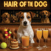Hair of the Dog Russell Terrier 006 Ruff & Ready Funny Canine Art neon lights, bacon-woven flair, and egg murals