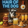 Hair of the Dog Schnauzer 004 Ruff & Ready Funny Canine Art neon lights, bacon-woven flair, and egg murals