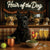 Hair of the Dog Scottish Terrier 002 Ruff & Ready Funny Canine Art neon lights, bacon-woven flair, and egg murals