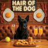 Hair of the Dog Scottish Terrier 005 Ruff & Ready Funny Canine Art neon lights, bacon-woven flair, and egg murals