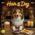 Hair of the Dog Shetland Sheepdog 008 Ruff & Ready Funny Canine Art neon lights, bacon-woven flair, and egg murals