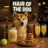 Hair of the Dog Shiba Inu 007 Ruff & Ready Funny Canine Art neon lights, bacon-woven flair, and egg murals