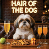 Hair of the Dog Shih Tzu 006 Ruff & Ready Funny Canine Art neon lights, bacon-woven flair, and egg murals