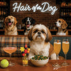 Hair of the Dog Shih Tzu 013 Ruff & Ready Funny Canine Art neon lights, bacon-woven flair, and egg murals