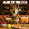 Hair of the Dog Shikoku 012 Ruff & Ready Funny Canine Art neon lights, bacon-woven flair, and egg murals