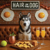 Hair of the Dog Siberian Husky 006 Ruff & Ready Funny Canine Art neon lights, bacon-woven flair, and egg murals