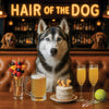Hair of the Dog Siberian Husky 009 Ruff & Ready Funny Canine Art neon lights, bacon-woven flair, and egg murals
