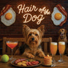 Hair of the Dog Silky Terrier 009 Ruff & Ready Funny Canine Art neon lights, bacon-woven flair, and egg murals