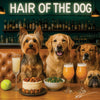 Hair of the Dog Silky Terrier 014 Ruff & Ready Funny Canine Art neon lights, bacon-woven flair, and egg murals