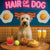 Hair of the Dog Soft Coated Wheaten Terrier 002 Ruff & Ready Funny Canine Art neon lights, bacon-woven flair, and egg murals