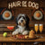 Hair of the Dog Tibetan Terrier 004 Ruff & Ready Funny Canine Art neon lights, bacon-woven flair, and egg murals