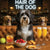 Hair of the Dog Tibetan Terrier 009 Ruff & Ready Funny Canine Art neon lights, bacon-woven flair, and egg murals