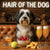 Hair of the Dog Tibetan Terrier 019 Ruff & Ready Funny Canine Art neon lights, bacon-woven flair, and egg murals