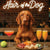 Hair of the Dog Vizsla 008 Ruff & Ready Funny Canine Art neon lights, bacon-woven flair, and egg murals