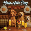 Hair of the Dog Vizsla 010 Ruff & Ready Funny Canine Art neon lights, bacon-woven flair, and egg murals