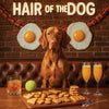 Hair of the Dog Vizsla 011 Ruff & Ready Funny Canine Art neon lights, bacon-woven flair, and egg murals