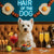 Hair of the Dog West Highland Terrier 008 Ruff & Ready Funny Canine Art neon lights, bacon-woven flair, and egg murals