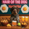 Hair of the Dog Wirehaired Pointing Griffon 009 Ruff & Ready Funny Canine Art neon lights, bacon-woven flair, and egg murals