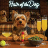 Hair of the Dog Yorkshire Terrier 001 Ruff & Ready Funny Canine Art neon lights, bacon-woven flair, and egg murals