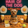 Hair of the Dog Yorkshire Terrier 008 Ruff & Ready Funny Canine Art neon lights, bacon-woven flair, and egg murals