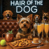 Hair of the Dog Yorkshire Terrier 014 Ruff & Ready Funny Canine Art neon lights, bacon-woven flair, and egg murals