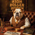 English Bulldog in luxury bar with cigars and wager ledger metal print