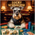 Sophisticated Schnauzer dog playing poker at a casino table wearing paw-adorned vest
