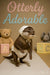 Baby otter wearing diaper and bonnet nursery wall art