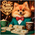 Pom Betting Bash metal print of a sophisticated Pomeranian in emerald jacket with poker chips, playful currency notes, and beverages