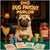 Pug Payout Parlor metal print featuring an adorable pug at a humorous canine-themed casino poker table