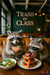 Two raccoons enjoying brunch at an upscale café with cocktail, salad, and French toast under Trash to Class sign – humorous and refined raccoon artwork