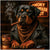 Smoky Rottweiler Spot metal print featuring a cool Rottweiler smoking a cigar in leather jacket at a classic bar