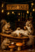 Four squirrels drinking frothy mugs under a “Tipsy Tails” sign on a Metal Print