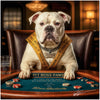 Pit Boss Paws American Bulldog Casino Poker Scene Metal Art Print