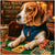 Full House Flop Ears Beagle Dog Playing Poker with Beer at Casino Table
