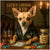 Lucky Lounge Licker Chihuahua dog wearing leather jacket at poker table scene
