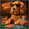 Cool Cocker Spaniel wearing sunglasses at poker table humorous dog artwork metal print