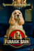 Luxurious Cocker Spaniel with diamond collar under chandelier titled Furassic Bark II Spared no expense