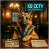 German Shepherd surveillance dog with License to Sniff humorous casino artwork