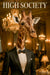 Sophisticated giraffe wearing tuxedo at upscale ballroom event metal print wall art