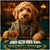 Sophisticated Golden Doodle with whiskey glass at poker table Whiskey & Wagers metal print