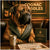 Sophisticated Mastiff in a vest, sitting at a lounge table with a snifter, club manual, and newspaper under a sign that reads "Cognac Cuddles".