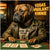 Mastiff wearing a leather jacket and barkwatch gear, seated at a poker table with a full house hand, glass of whiskey, and chips in a moody casino setting.