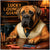 Large Mastiff in a cream vest with cigars and whiskey, lounging at a poker table with an elegant and composed expression.