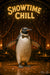 Showtime Chill penguin with bowtie on stage metal print artwork