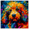 Colorful Poodle portrait in modern art style, perfect for home decor.