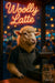Sheep barista under neon sign coffee shop metal wall art